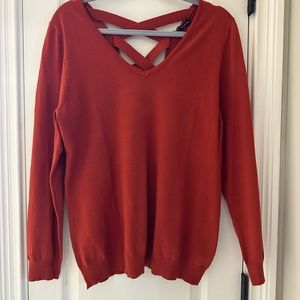 Burnt orange Mia back detail Sweater - Love Ellie - XL